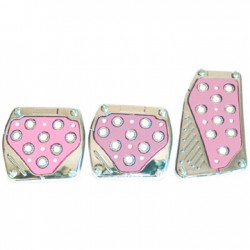 Pedaleira Rosa / Cromado Universal